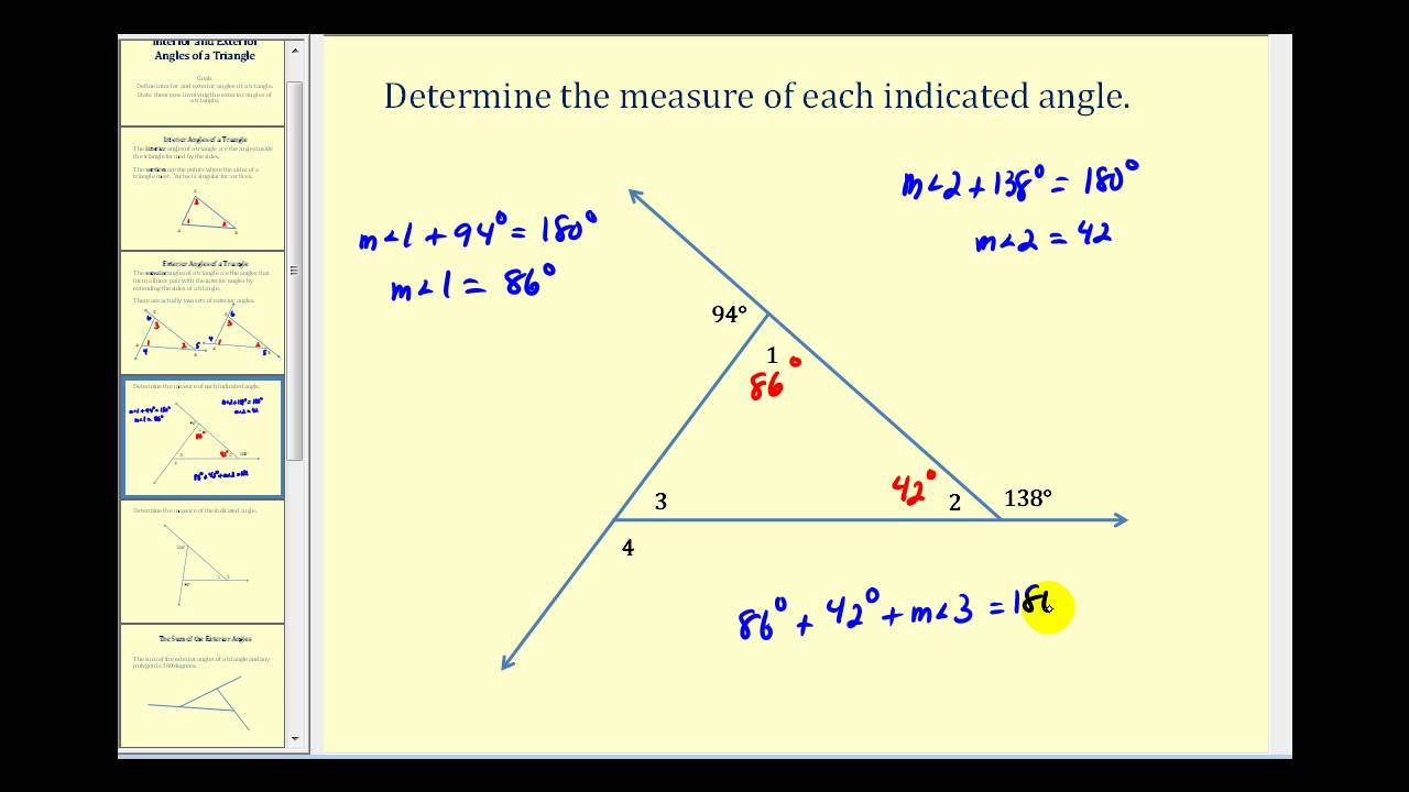 Interior Exterior Angles Triangle Worksheet 1646