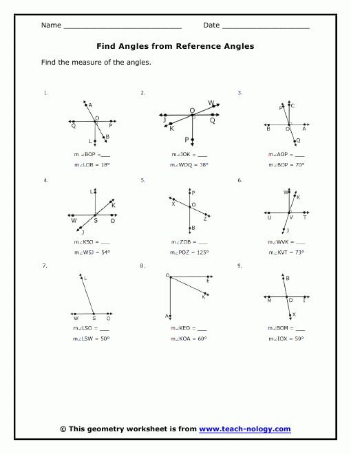 Find Angles From Reference Angles