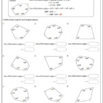 Find The Interior Angle Of Each Polygon Angles Worksheet Geometry