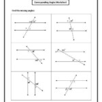 Find The Missing Angle Worksheet Corresponding Angles Worksheet