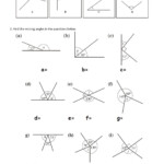 Finding Missing Angles Worksheet