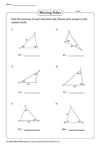 Finding Missing Angles Worksheet Answers Worksheet