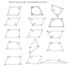 Finding Missing Angles Worksheet Missing Angles In Quadrilaterals Ws In