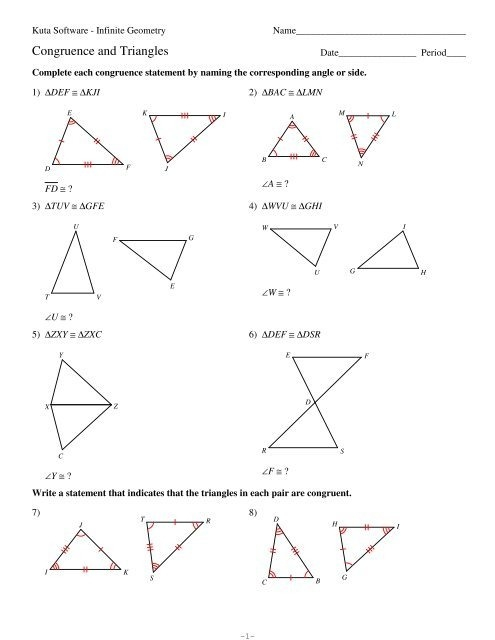 Free Geometry Worksheets With Answer Key Worksheets Master