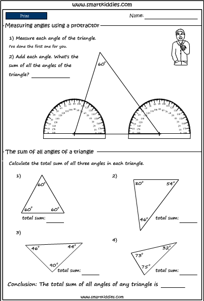 worksheets for measuring angles with a protractor