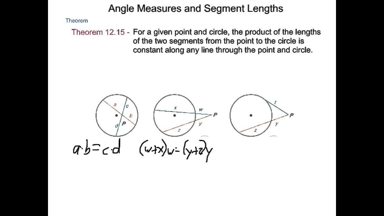 Worksheet 12 4 Angle Measures And Segment Lengths - Angleworksheets.com