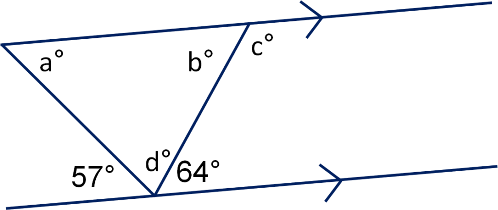 Geometry Angles In Triangles And On Parallel Lines Worksheet EdPlace