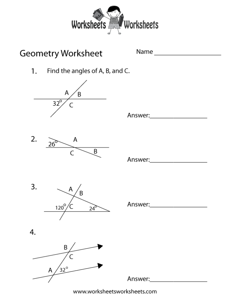 Geometry Angles Worksheet Free Printable Educational Worksheet