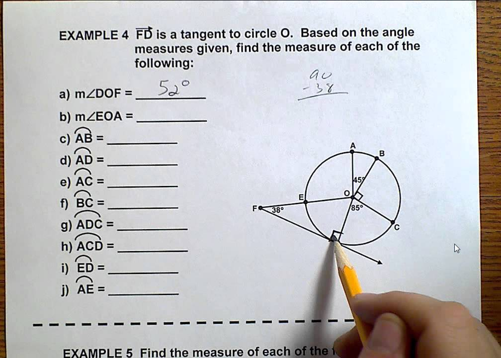 Geometry Topic 7 1 Arcs Semicircles Central Angles YouTube