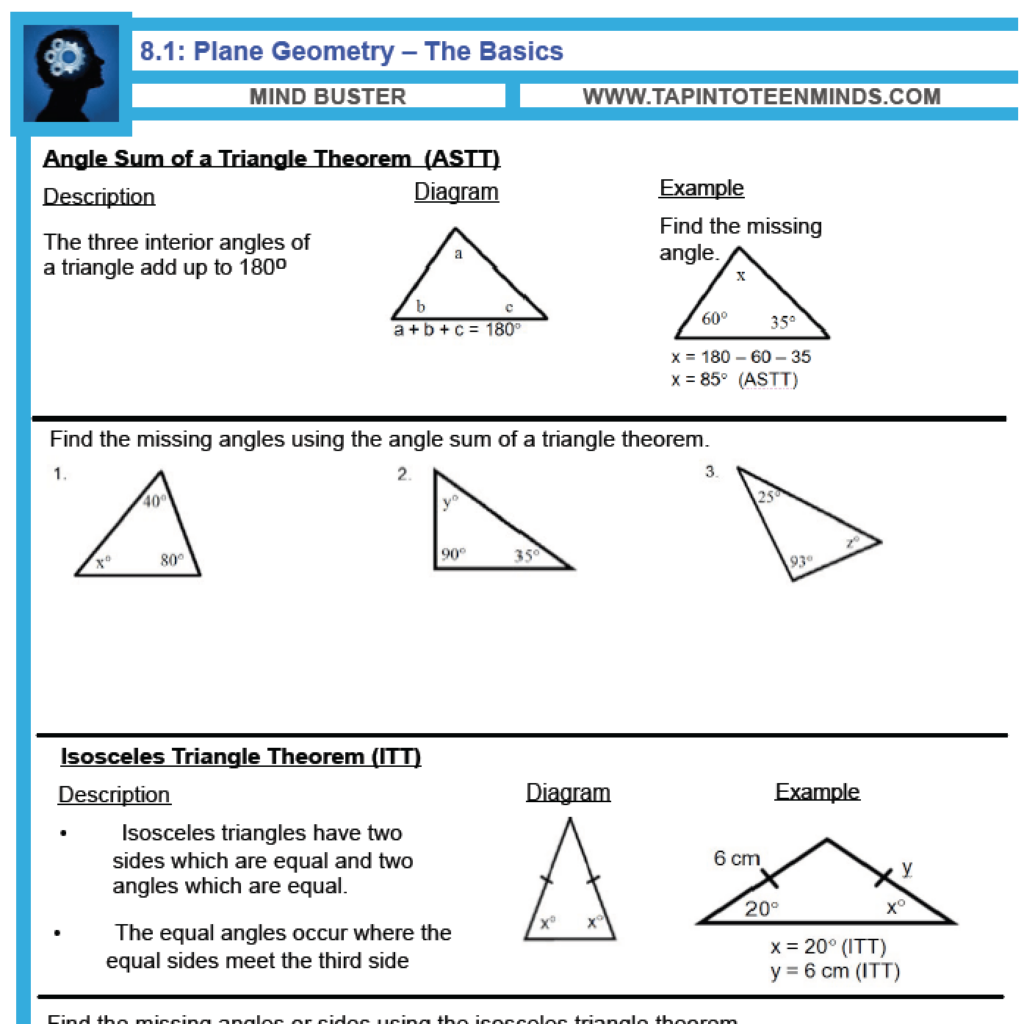 Geometry Unit 2 Parallel Lines And Transversals Worksheet Answers My 