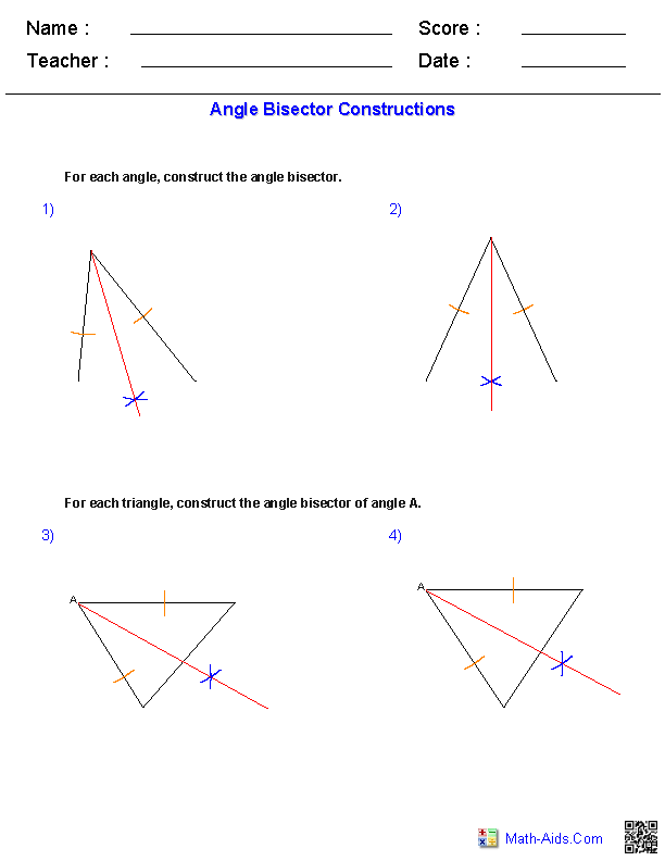 Geometry Worksheets Constructions Worksheets Geometry Worksheets 