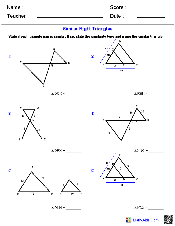 Geometry Worksheets Similarity Worksheets Geometry Worksheets