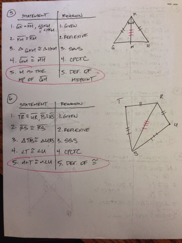 Honors Geometry Vintage High School Section 4 4 Proof Practice
