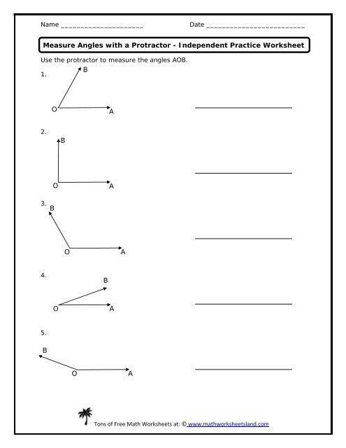 How To Use A Protractor Worksheet Worksheet List