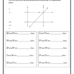 Identify Parallel perpendicular intersecting Lines Worksheet With