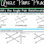 Identifying Angle Pairs Worksheet Answers Tommie Bolinger s 7th Grade