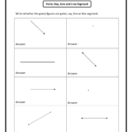 Identifying Lines Segments Rays Points And Worksheet Printable