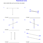 Identifying Perpendicular Lines Worksheets Parallel And Perpendicular