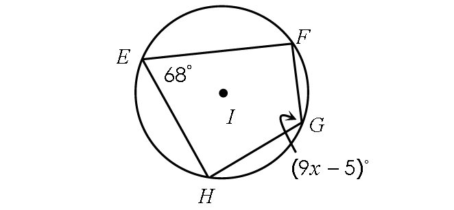 Inscribed Quadrilaterals Worksheet