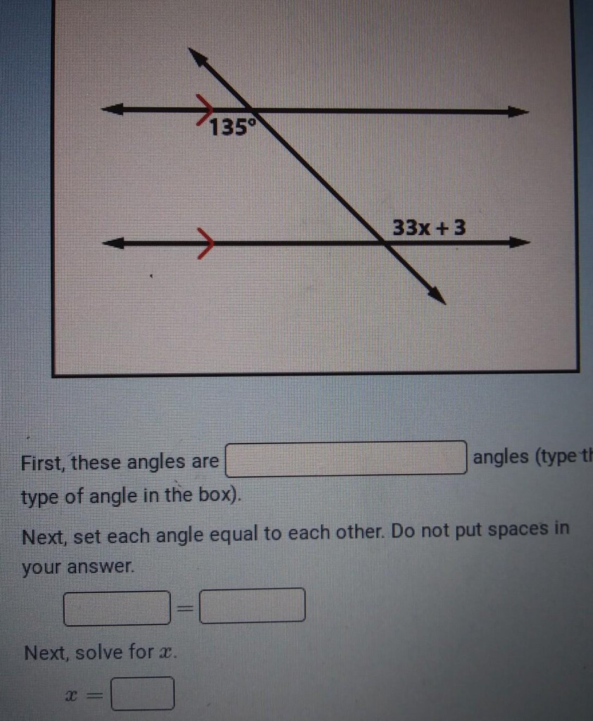  Instructions Given The Following Image Of Two Parallel Lines Cut By 