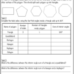 Interior Angles In Polygons Worksheet