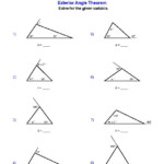 Interior Interior And Exterior Angles Of Polygons Worksheet With