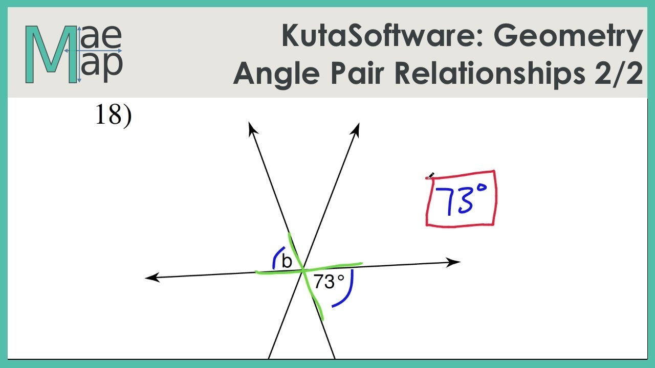 Kuta Software Infinite Geometry Angle Pair Relationships Worksheet Answers