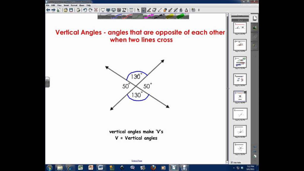Linear Pairs And Vertical Angles YouTube