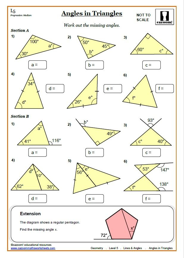 Lines And Angles Worksheets Cazoom Maths Worksheets Geometry 