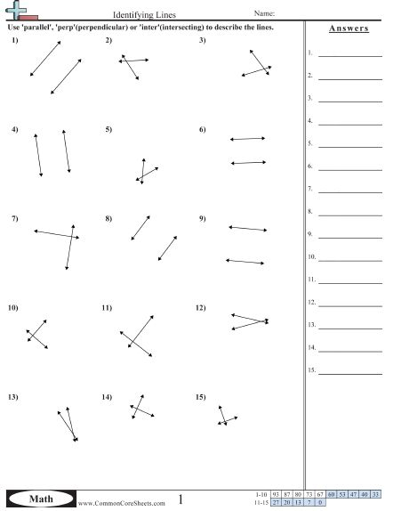 Lines Worksheets Angles Worksheet Parallel And Perpendicular Lines 