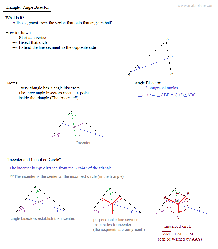 Angle Bisectors Of A Triangle Worksheet 7330