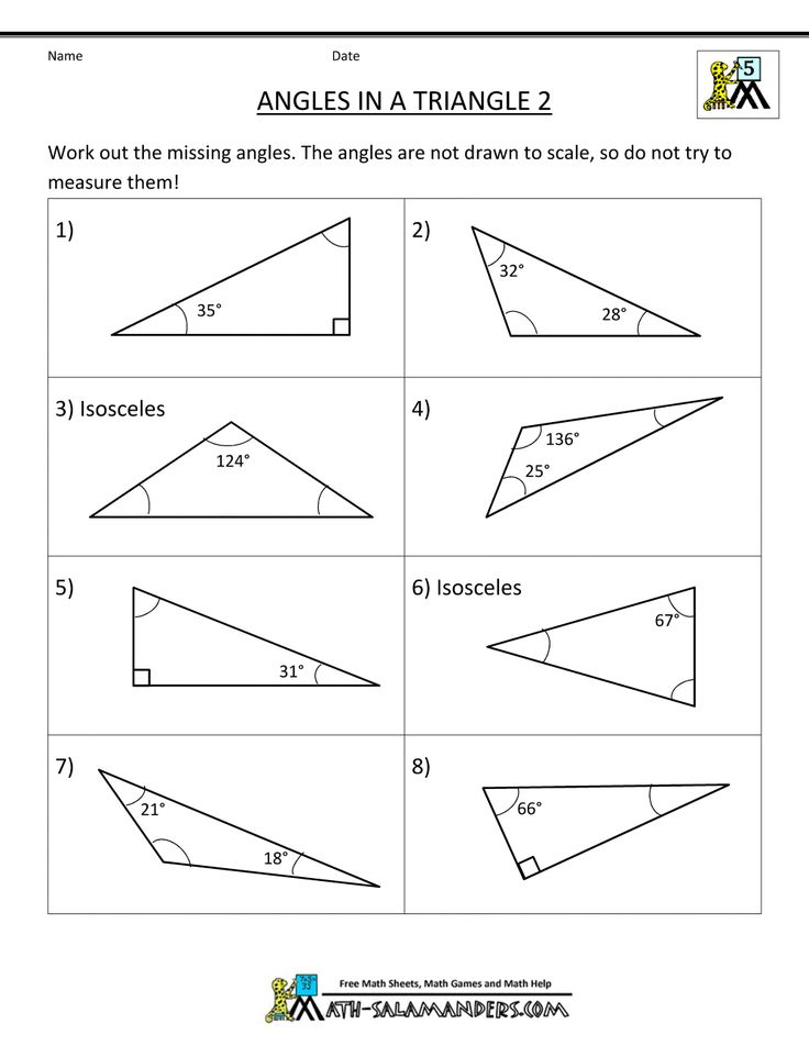 Math worksheets for fifth graders angles in a triangle 2 gif 1 000