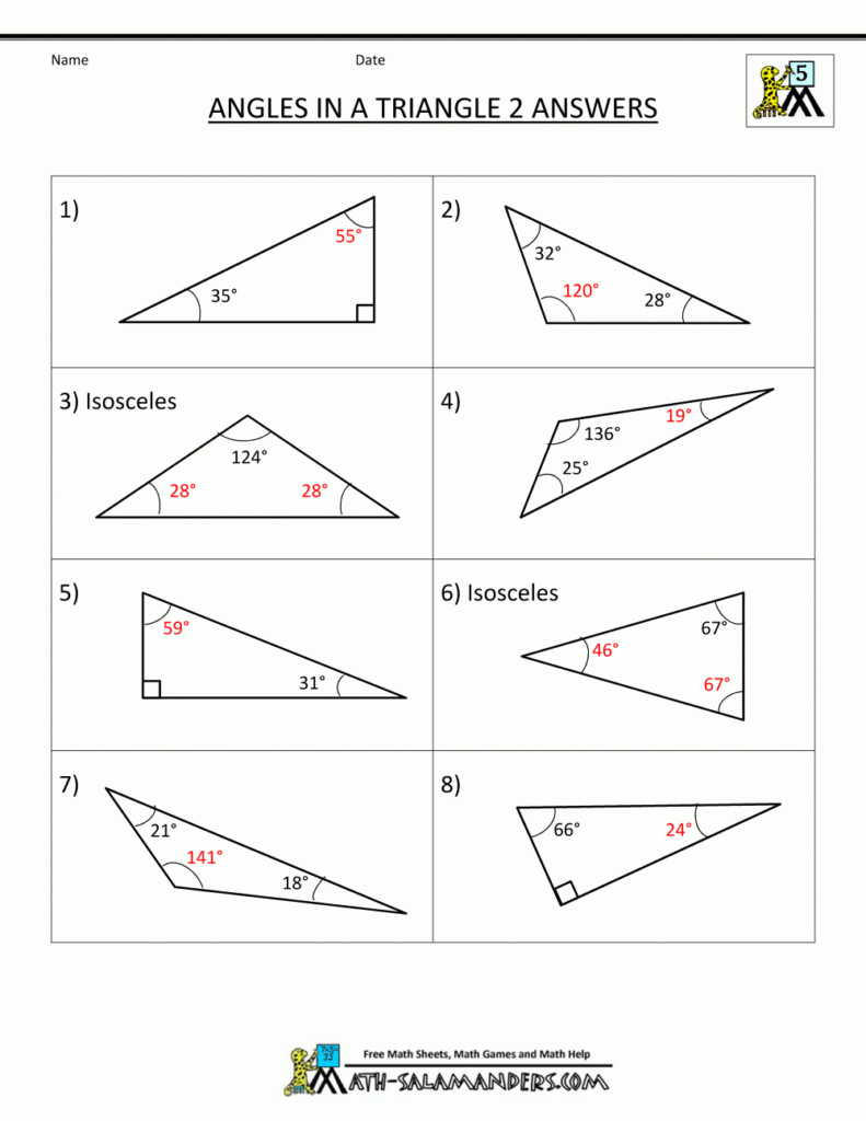 Math worksheets for fifth graders angles in a triangle 2ans gif 1000 