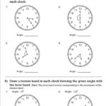Measure The Angle Formed By Hands Of A Clock PDF Worksheet Angles