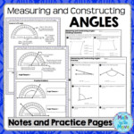 Measuring And Constructing Angles Notes And Practice Worksheet
