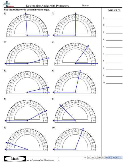 Measuring Angles With A Protractor Worksheet Angles Worksheet Angles 