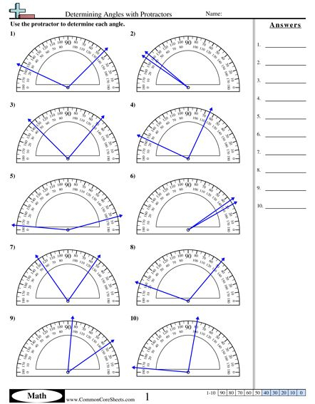 Measuring Angles With A Protractor Worksheet In 2020 Angles Worksheet 