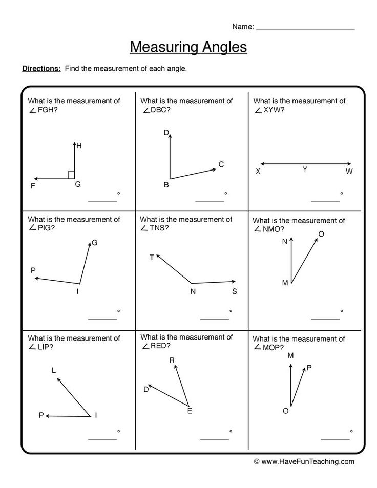 Measuring Angles Worksheet Measuring Angles Worksheet Angles