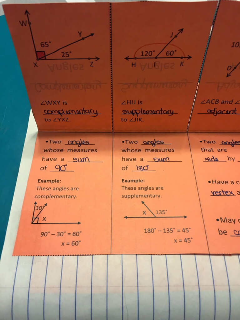Misscalcul8 Geometry Unit 3 Angles And Lines Interactive Notebook