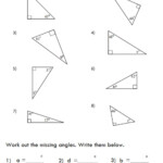 Missing Angle In Triangle Worksheet