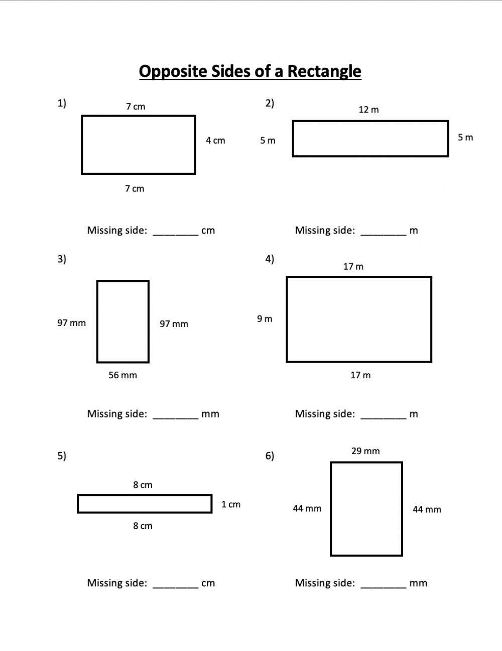 Side Lengths And Angle Measures Worksheet - Angleworksheets.com