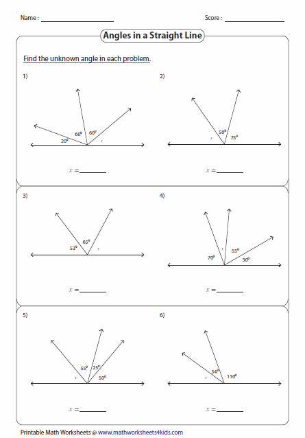 Pairs Of Angles Worksheets Angles Worksheet Geometry Worksheets 