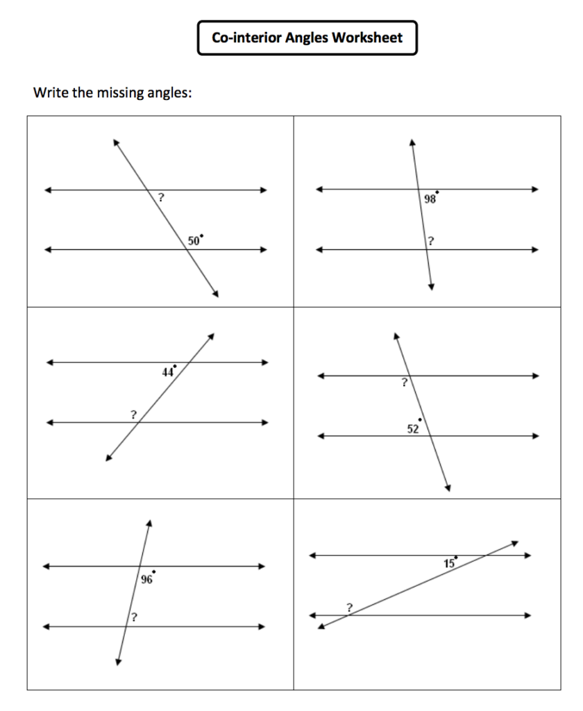 Parallel Lines And Angles Angles Worksheet Geometry Worksheets Line 