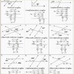 Parallel Lines Cut By A Transversal Worksheet Answer Key