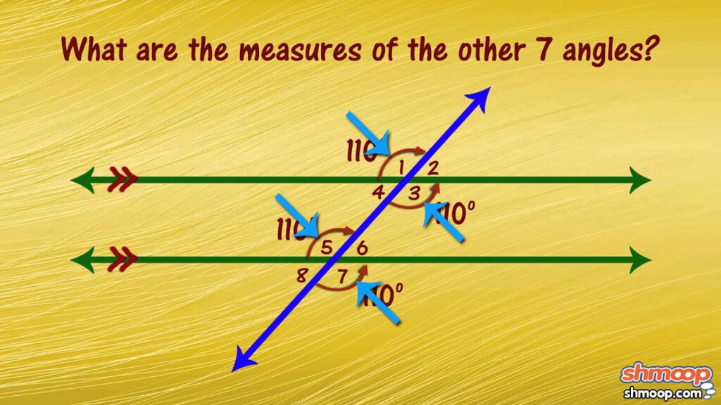 Parallel Lines Transversals And Angles YouTube