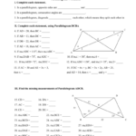 Parallelogram Worksheet