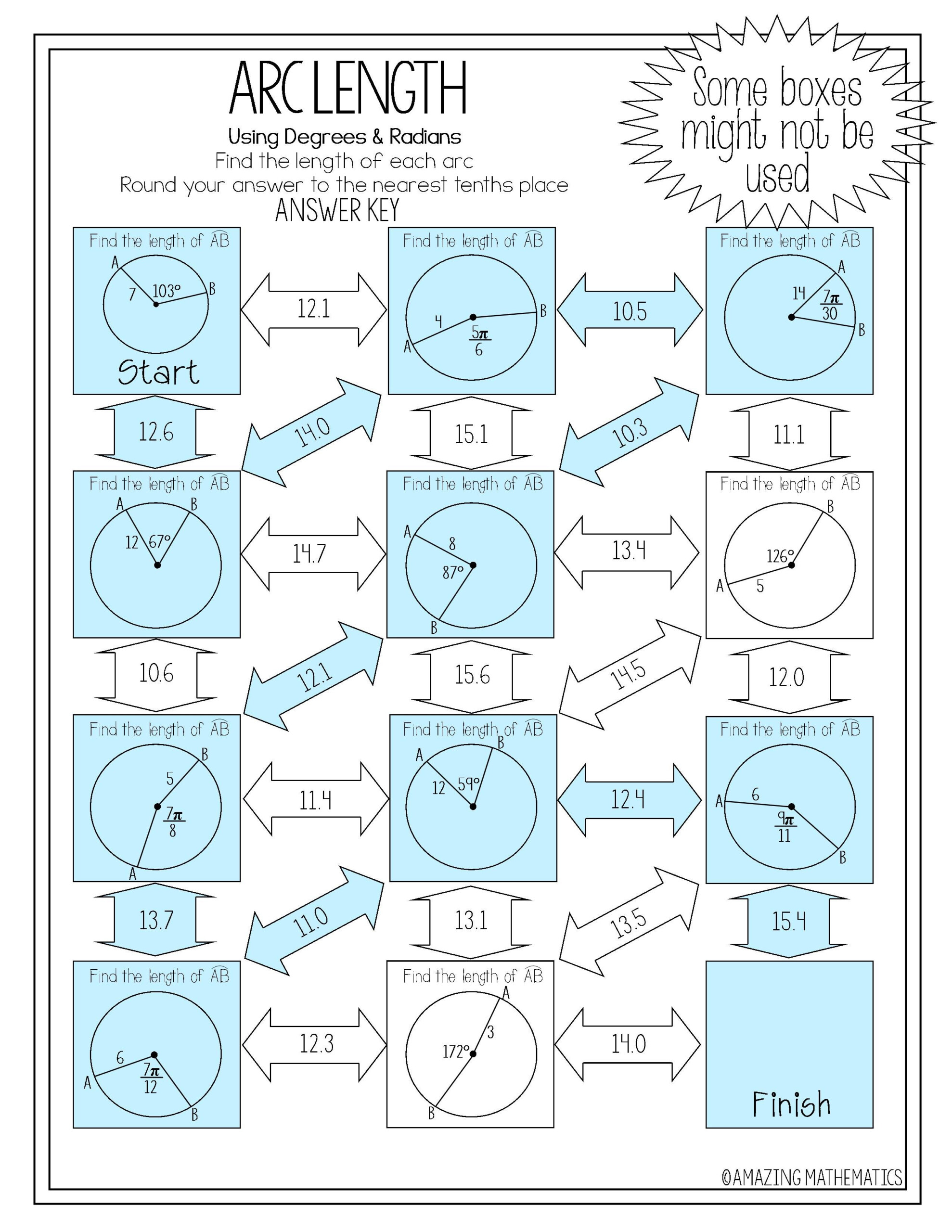 Angles And Arc Measures Worksheet - Angleworksheets.com