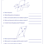 Points Lines And Planes Worksheets