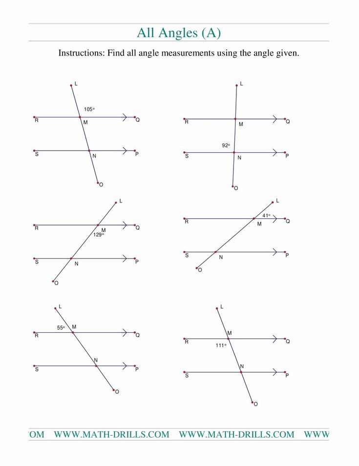 Polygon And Angles Worksheet Unique Finding Angle Measurements A 
