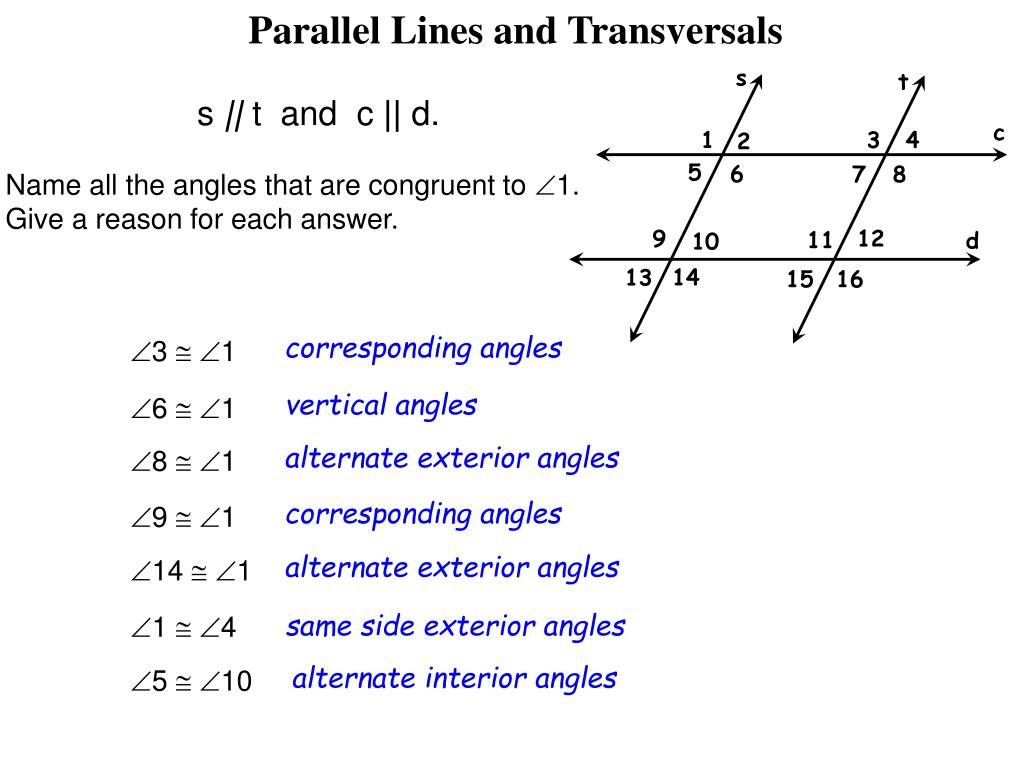 PPT Lesson 2 6 Parallel Lines Cut By A Transversal PowerPoint
